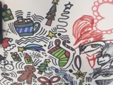 Roller disco artwork drawn by a member of the group 