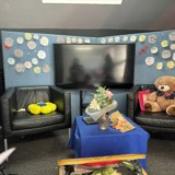 Podcast room set up
