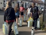 Young people delivering the care packages