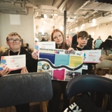 Group members with their certificates & evaluation